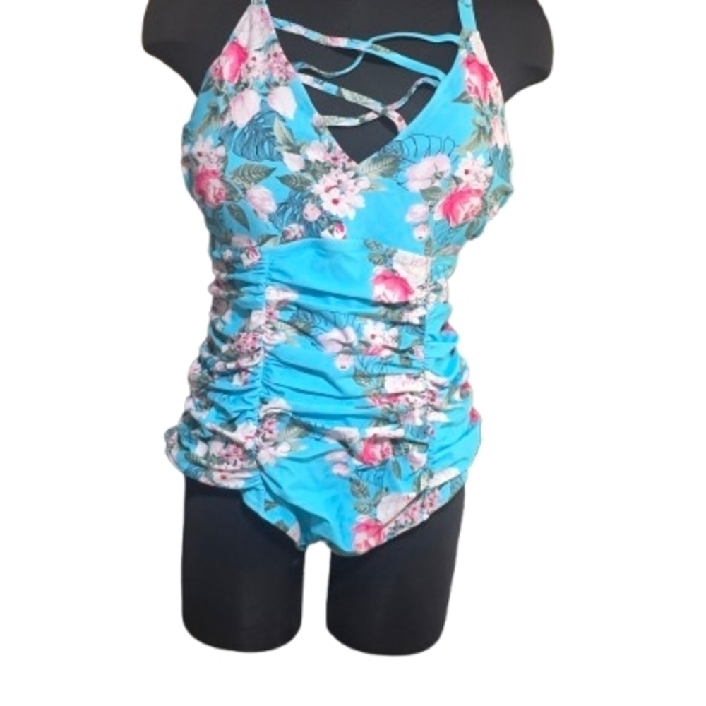 🌊 CUPSHE Size 3X Floral One-Piece Swimsuit | NWT | Plus Size image 4